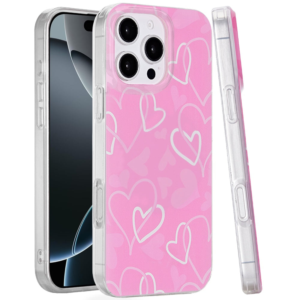 For iPhone 16 PRO MAX Case Dual Layer Design TPU Phone Cover + 2 Tempered Glass