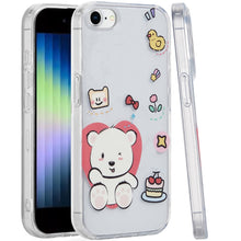 For iPhone SE 3/SE 2 iPhone 8/7 Case Dual Layer Design TPU Cover +Tempered Glass