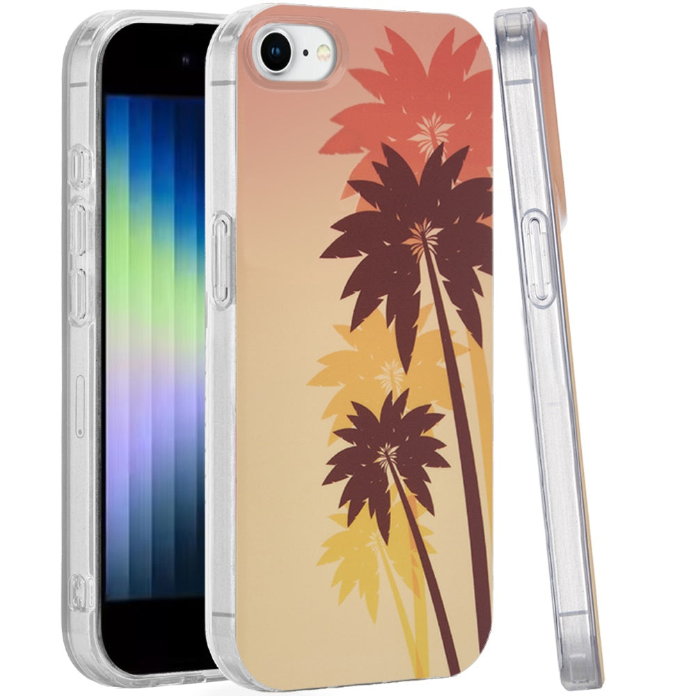 For iPhone SE 3/SE 2 iPhone 8/7 Case Dual Layer Design TPU Cover +Tempered Glass