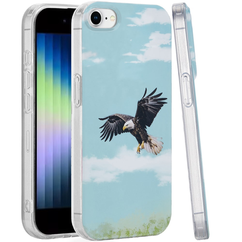 For iPhone SE 3/SE 2 iPhone 8/7 Case Dual Layer Design TPU Cover +Tempered Glass