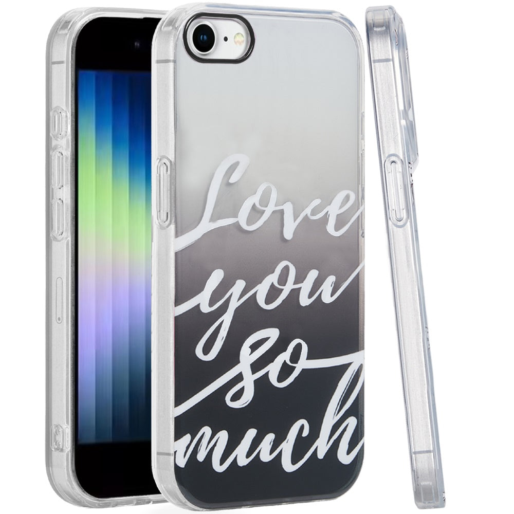 For iPhone SE 3/SE 2 iPhone 8/7 Case Dual Layer Design TPU Cover +Tempered Glass
