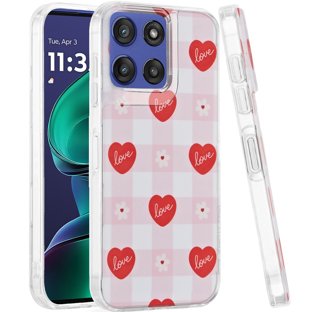 For Moto G Stylus 2025 Case Dual Layer Design TPU Phone Cover + Tempered Glass
