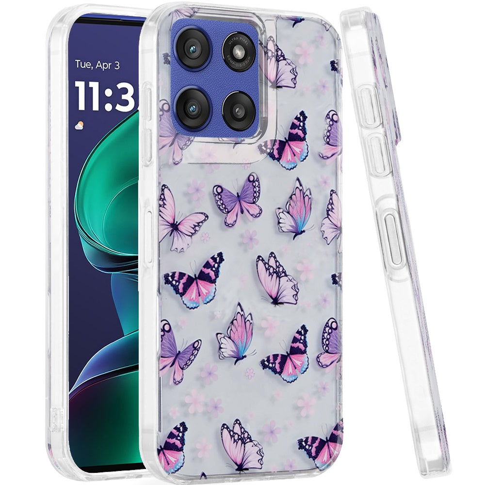 For Moto G Stylus 2025 Case Dual Layer Design TPU Phone Cover + Tempered Glass