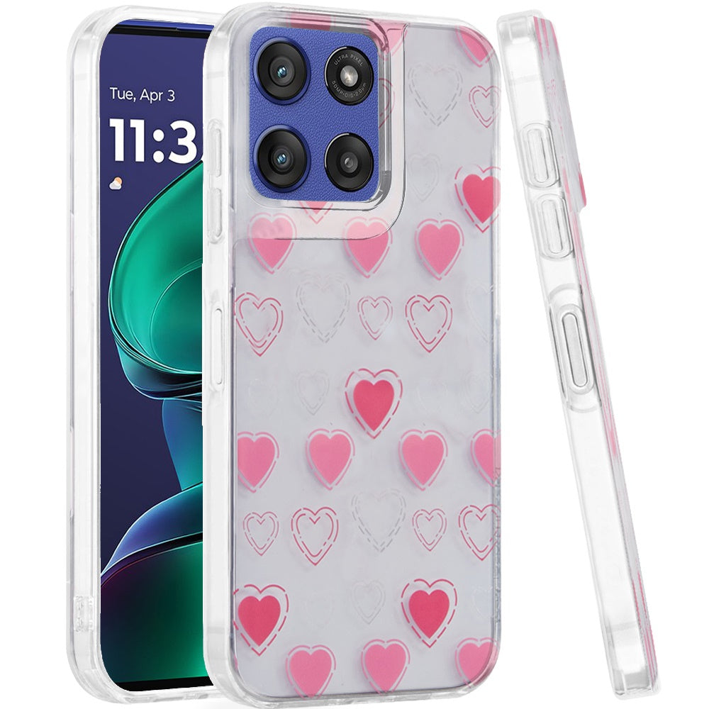 For Moto G Stylus 2025 Case Dual Layer Design TPU Phone Cover + Tempered Glass