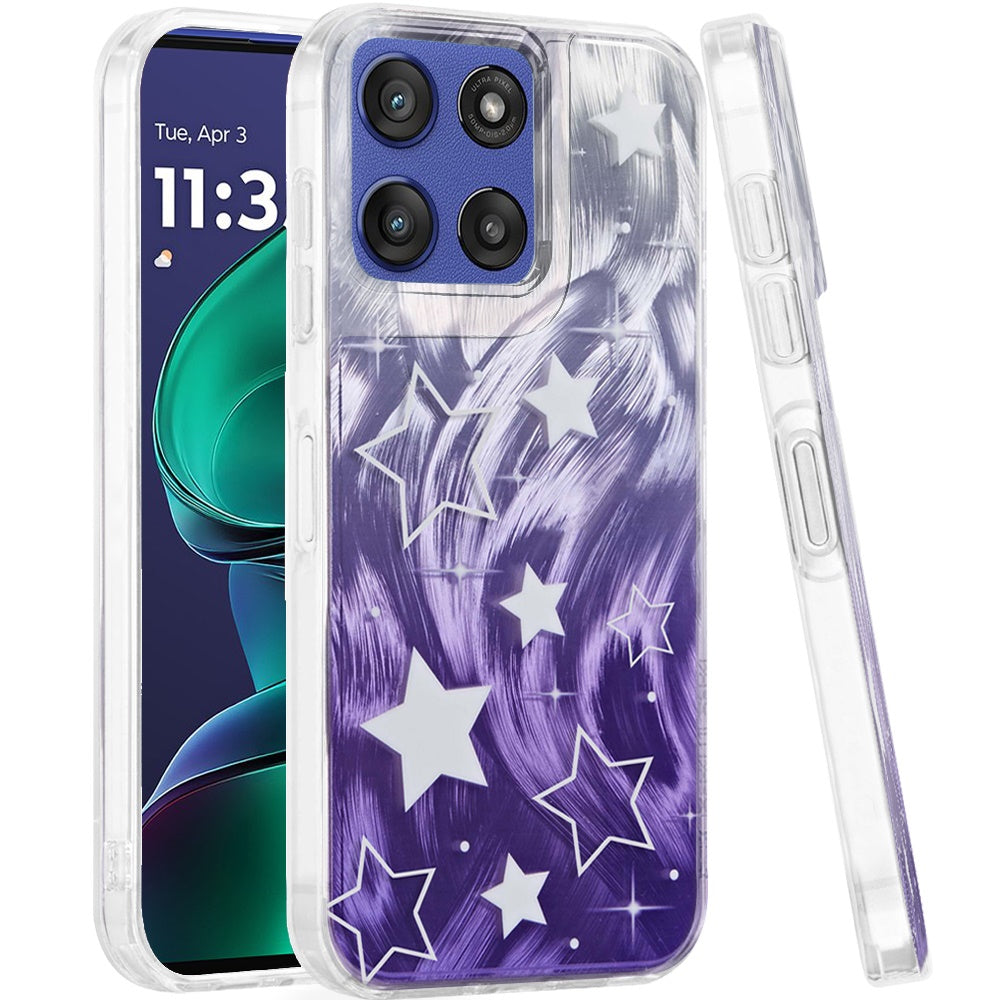 For Moto G Stylus 2025 Case Dual Layer Design TPU Phone Cover + Tempered Glass