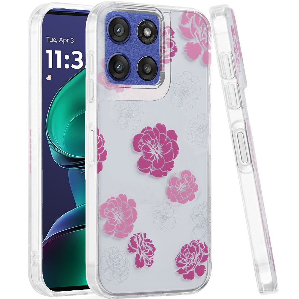 For Moto G Stylus 2025 Case Dual Layer Design TPU Phone Cover + Tempered Glass