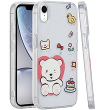 For iPhone XR Case Dual Layer In Mold Design TPU Phone Cover + Tempered Glass