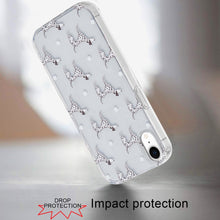 For iPhone XR Case Dual Layer In Mold Design TPU Phone Cover + Tempered Glass