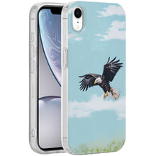 For iPhone XR Case Dual Layer In Mold Design TPU Phone Cover + Tempered Glass