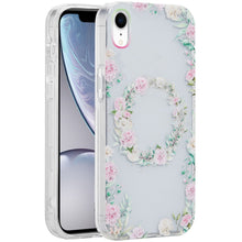 For iPhone XR Case Dual Layer In Mold Design TPU Phone Cover + Tempered Glass