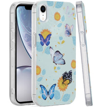For iPhone XR Case Dual Layer In Mold Design TPU Phone Cover + Tempered Glass