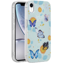 For iPhone XR Case Dual Layer In Mold Design TPU Phone Cover + Tempered Glass