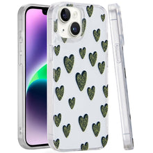 For iPhone 13/14 Case Dual Layer In Mold Design TPU Phone Cover + Tempered Glass