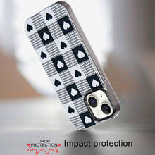 For iPhone 13/14 Case Dual Layer In Mold Design TPU Phone Cover + Tempered Glass