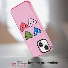 For iPhone 13/14 Case Dual Layer In Mold Design TPU Phone Cover + Tempered Glass