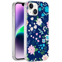 For iPhone 13/14 Case Dual Layer In Mold Design TPU Phone Cover + Tempered Glass