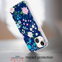 For iPhone 13/14 Case Dual Layer In Mold Design TPU Phone Cover + Tempered Glass