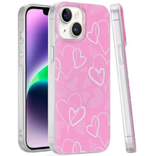 For iPhone 13/14 Case Dual Layer In Mold Design TPU Phone Cover + Tempered Glass