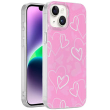 For iPhone 13/14 Case Dual Layer In Mold Design TPU Phone Cover + Tempered Glass