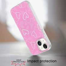 For iPhone 13/14 Case Dual Layer In Mold Design TPU Phone Cover + Tempered Glass