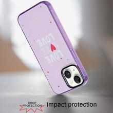 For iPhone 13/14 Case Dual Layer In Mold Design TPU Phone Cover + Tempered Glass