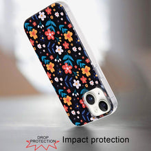 For iPhone 13/14 Case Dual Layer In Mold Design TPU Phone Cover + Tempered Glass