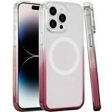 For iPhone 14 PRO MAX 6.7 in. Case Magnetic Circle Gradient Two Tone Phone Cover