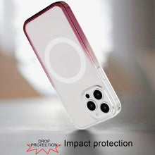 For iPhone 14 PRO MAX 6.7 in. Case Magnetic Circle Gradient Two Tone Phone Cover