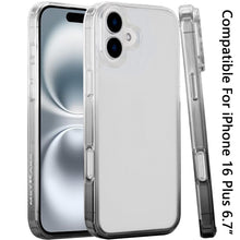For iPhone 16 Plus 6.7in Case Magnetic Circle Gradient Two Tone + Tempered Glass