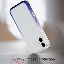 For iPhone 16 6.1inch Case Magnetic Circle Gradient Two Tone + Tempered Glass