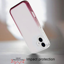 For iPhone 16 6.1inch Case Magnetic Circle Gradient Two Tone + Tempered Glass
