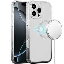 For iPhone 16 Pro 6.3in Case Magnetic Circle Gradient Two Tone + Tempered Glass