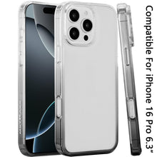 For iPhone 16 Pro 6.3in Case Magnetic Circle Gradient Two Tone + Tempered Glass