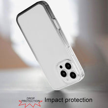 For iPhone 16 Pro 6.3in Case Magnetic Circle Gradient Two Tone + Tempered Glass