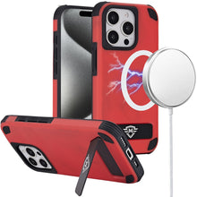 For iPhone 15 Pro Max Case Magnetic Circle Pop-out Stand + 2 Tempered Glass