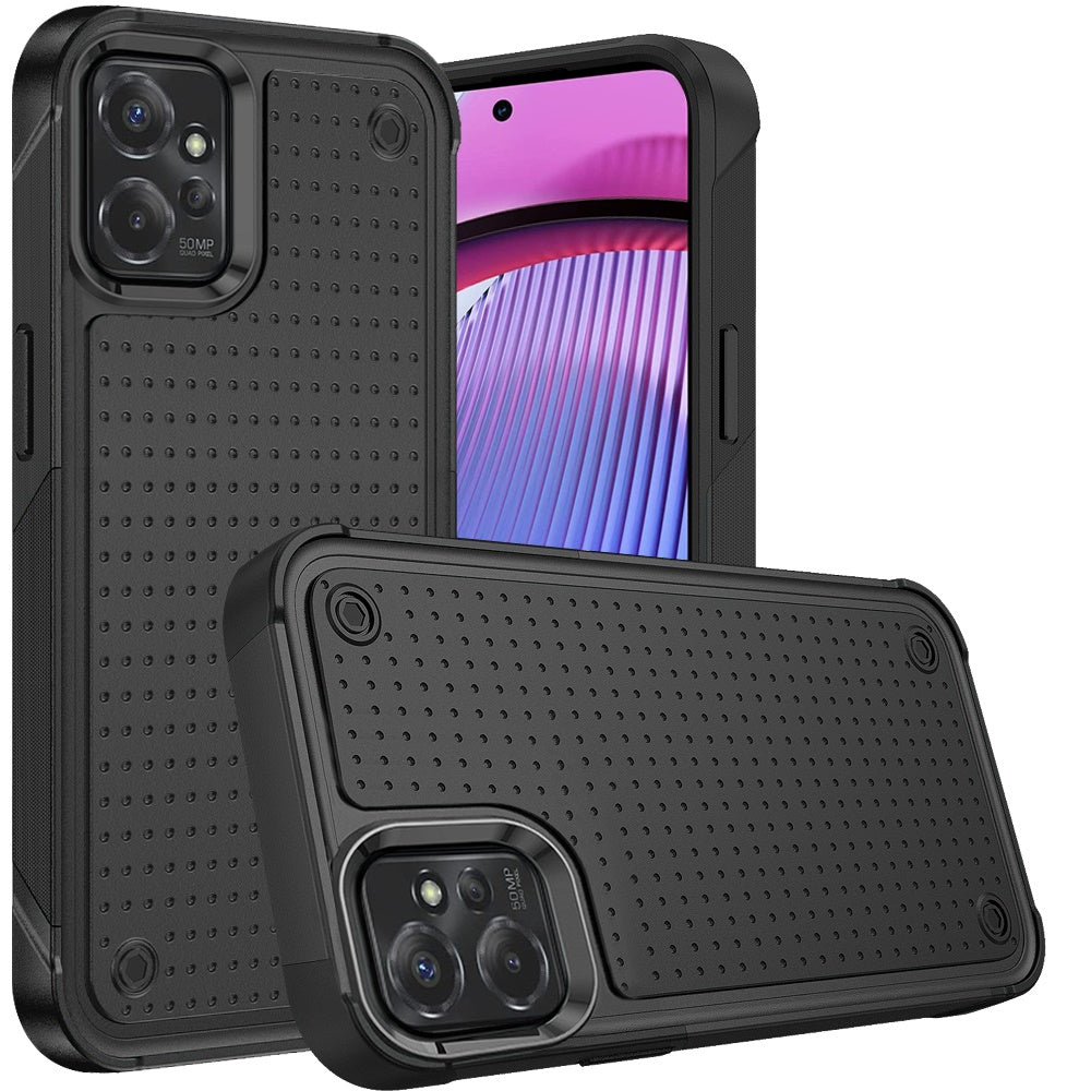 For Moto G Power 5G 2023 Case Dual Layer Perforated Design Shockproof Cover
