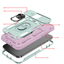 For iPhone 13 PRO Case Full Protection Hybrid Lens Cover with Ring Stand