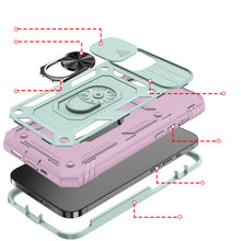 For iPhone 14 PRO Case Full Protection Hybrid Shockproof Cover with RingStand