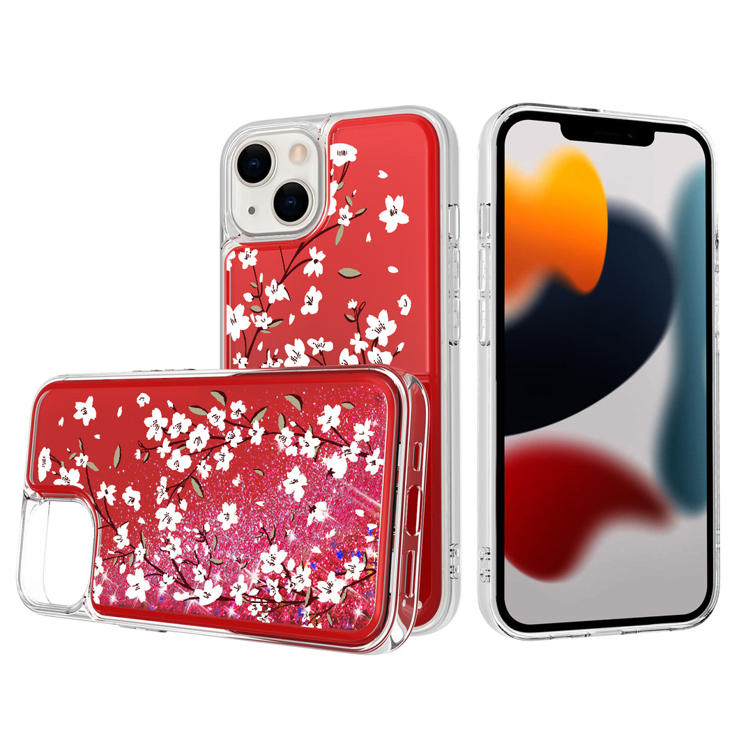 For iPhone 14 PRO Case Design Water Quicksand Motion Glitter Fashion Phone Cover