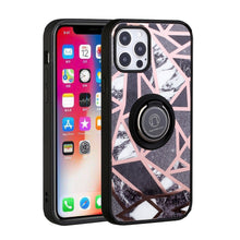 For iPhone 14 Case Unique In Mold Design Magnetic Ring Stand Hybrid Phone Cover