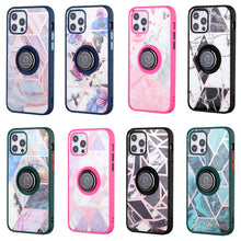 For iPhone 13 PRO Case Unique IMD Design Magnetic Ring Stand Phone Cover