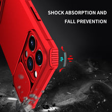 For iPhone XR Case with Sliding Camera Protection and Kickstand + Tempered Glass