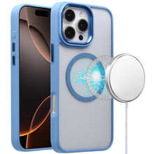 For iPhone 16 PRO MAX Case Magnetic Circle Soft w/ Metal Button + Tempered Glass