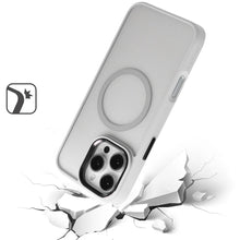 For iPhone 16 PRO MAX Case Magnetic Circle Soft w/ Metal Button + Tempered Glass