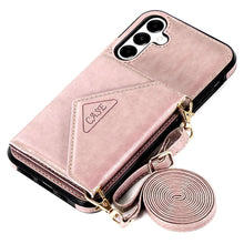 For Samsung Galaxy S24 Case Elegant Classy All in One Hybrid Wallet with Lanyard