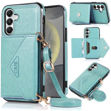 For Samsung Galaxy S24 Case Elegant Classy All in One Hybrid Wallet with Lanyard