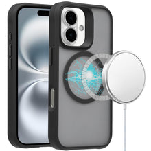For iPhone 16 Plus 6.7in Case Magnetic Circle Smooth-Touch Cover +Tempered Glass