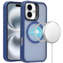 For iPhone 16 Plus 6.7in Case Magnetic Circle Smooth-Touch Cover +Tempered Glass