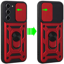 For Samsung S23 FE 5G Case Camera Lens Cover Ring Stand + Tempered Glass
