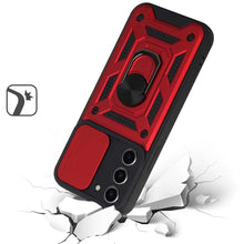 For Samsung S23 FE 5G Case Camera Lens Cover Ring Stand + Tempered Glass